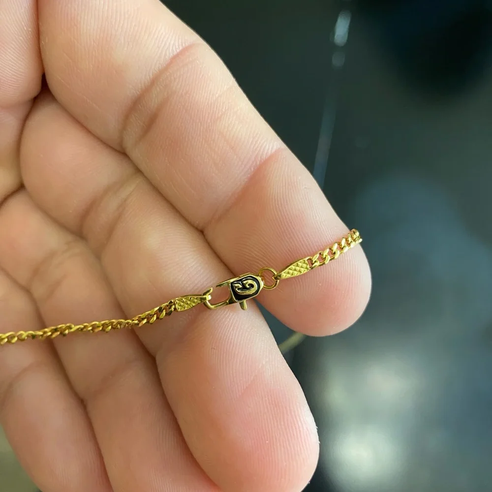 Micro Cuban Chain solid gold - Picture 4 of 5